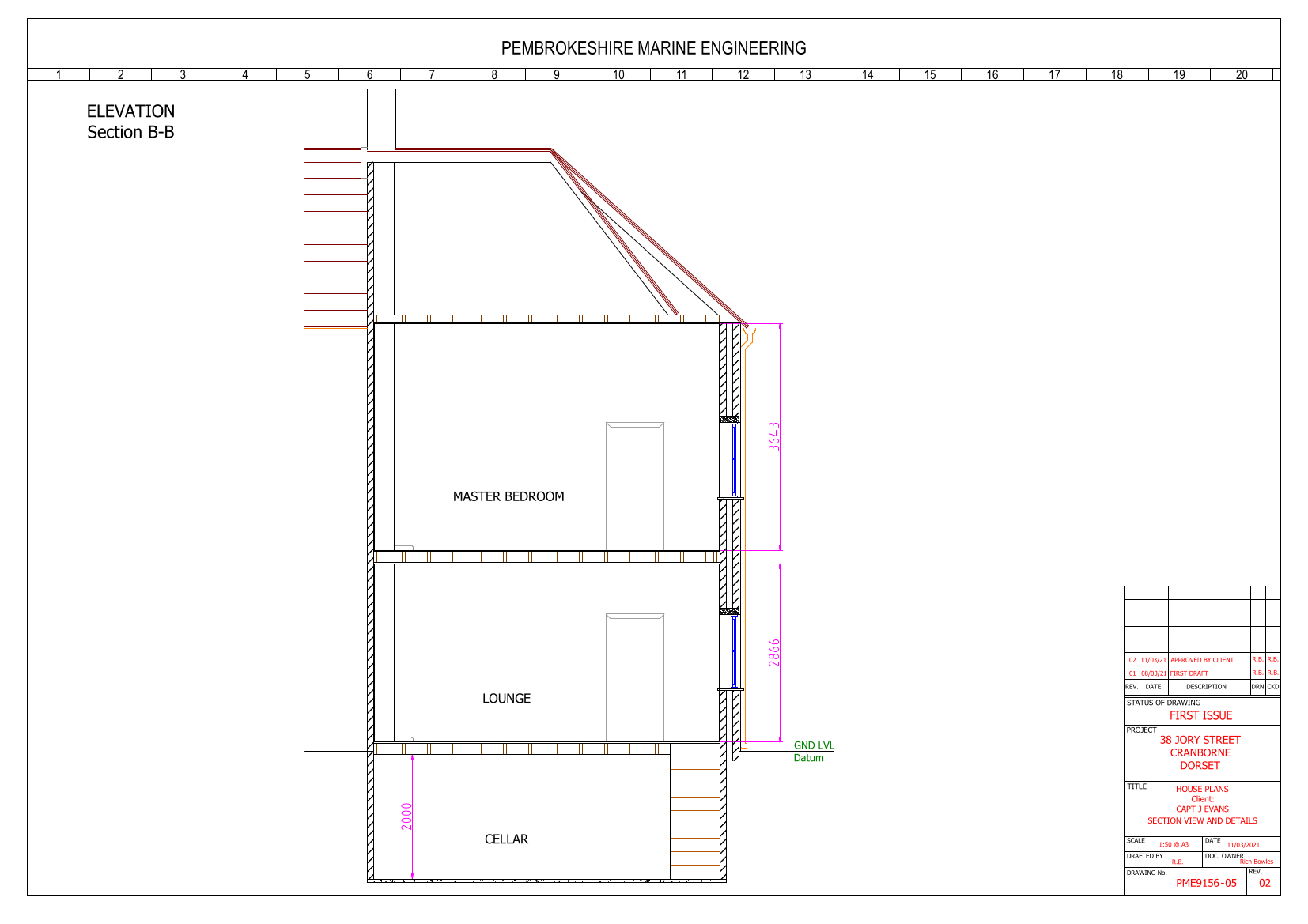 House - Elevation/Section B-B